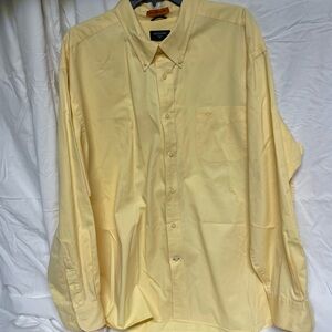 Dockers Yellow Dress Shirt Lightweight Cotton Blend